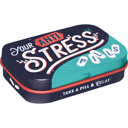 Æske med mintpastiller - Anti Stress Pills 